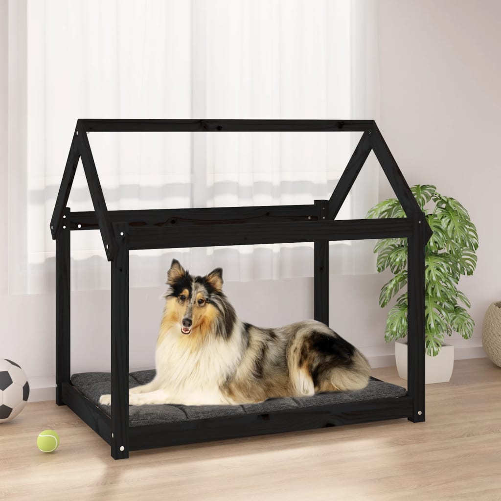VidaXL dog basket 101x70x90 cm Solid pine black