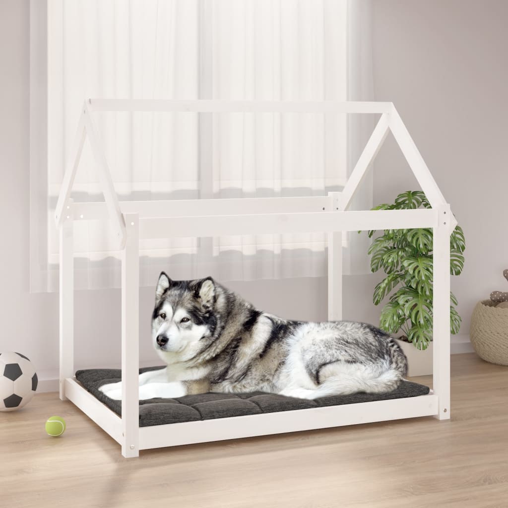 Vidaxl Hond Basket 111x80x100 cm falen Däiwel wäiss