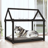 Vidaxl Dog Basket 111x80x100 cm Pine solide noir