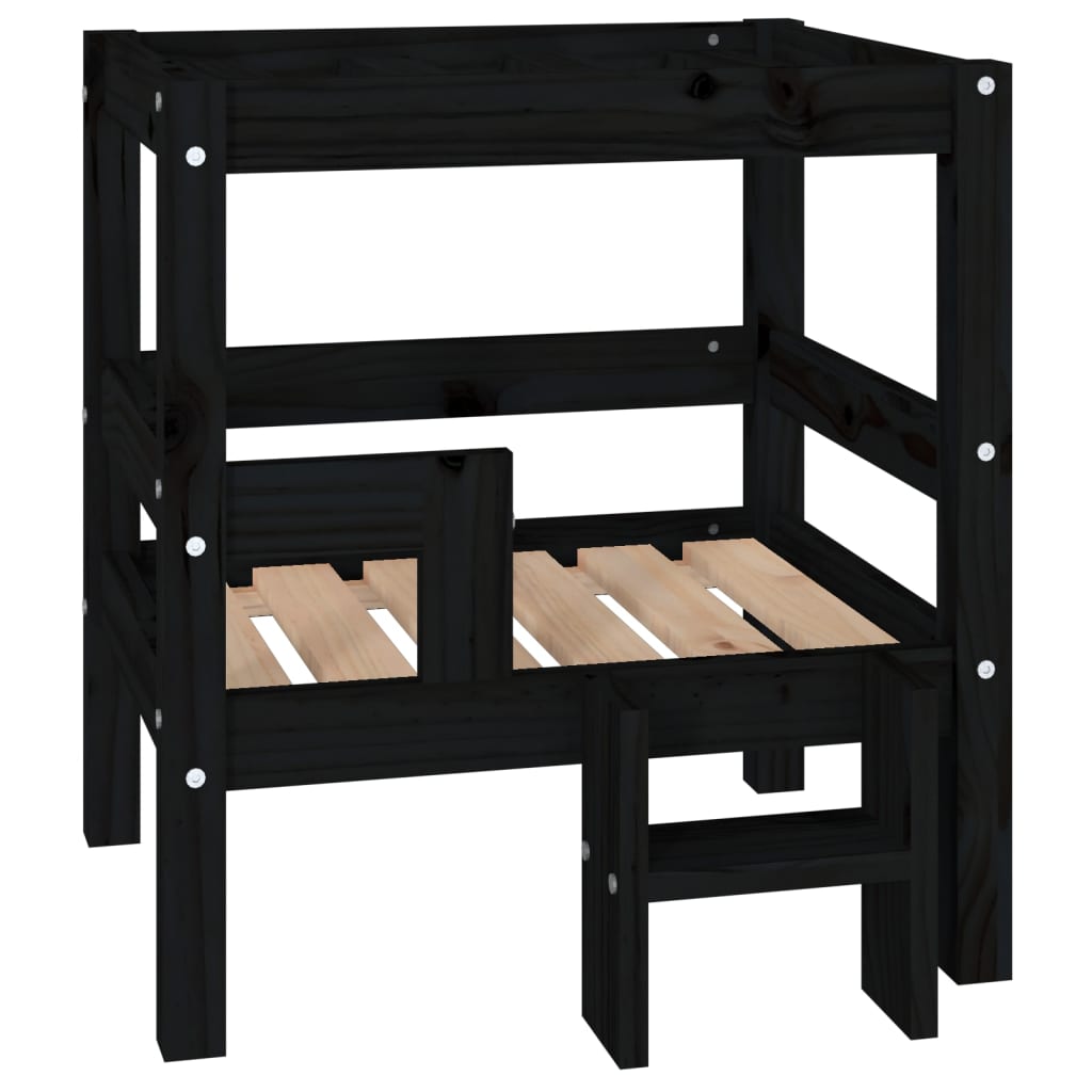 Vidaxl dog basket 55.5x53.5x60 cm solid pine black