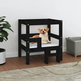 Vidaxl dog basket 55.5x53.5x60 cm solid pine black