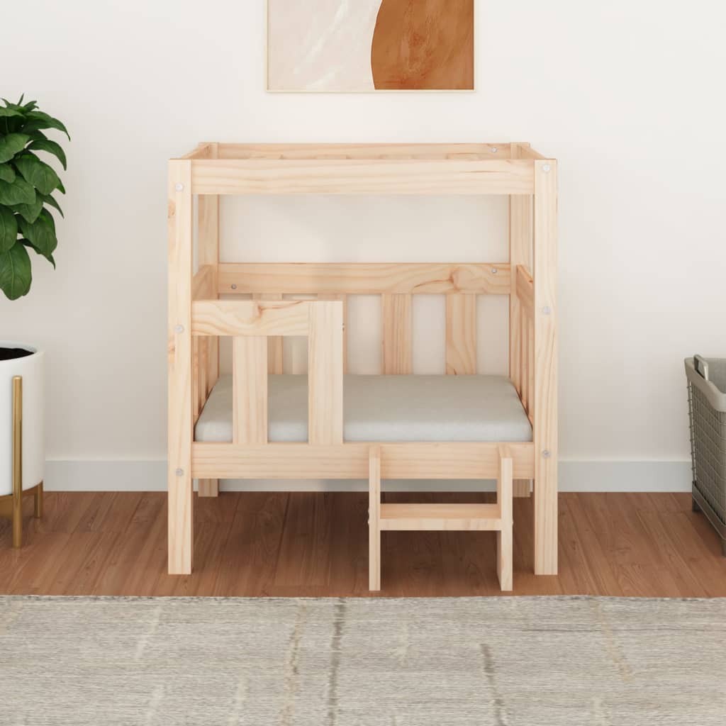 Vidaxl dog basket 65.5x43x70 cm solid pine