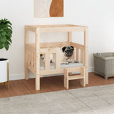 Vidaxl dog basket 65.5x43x70 cm solid pine