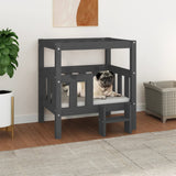 Vidaxl Hond Kuerf 65.5x43x70 cm folitesch Péiere Grey