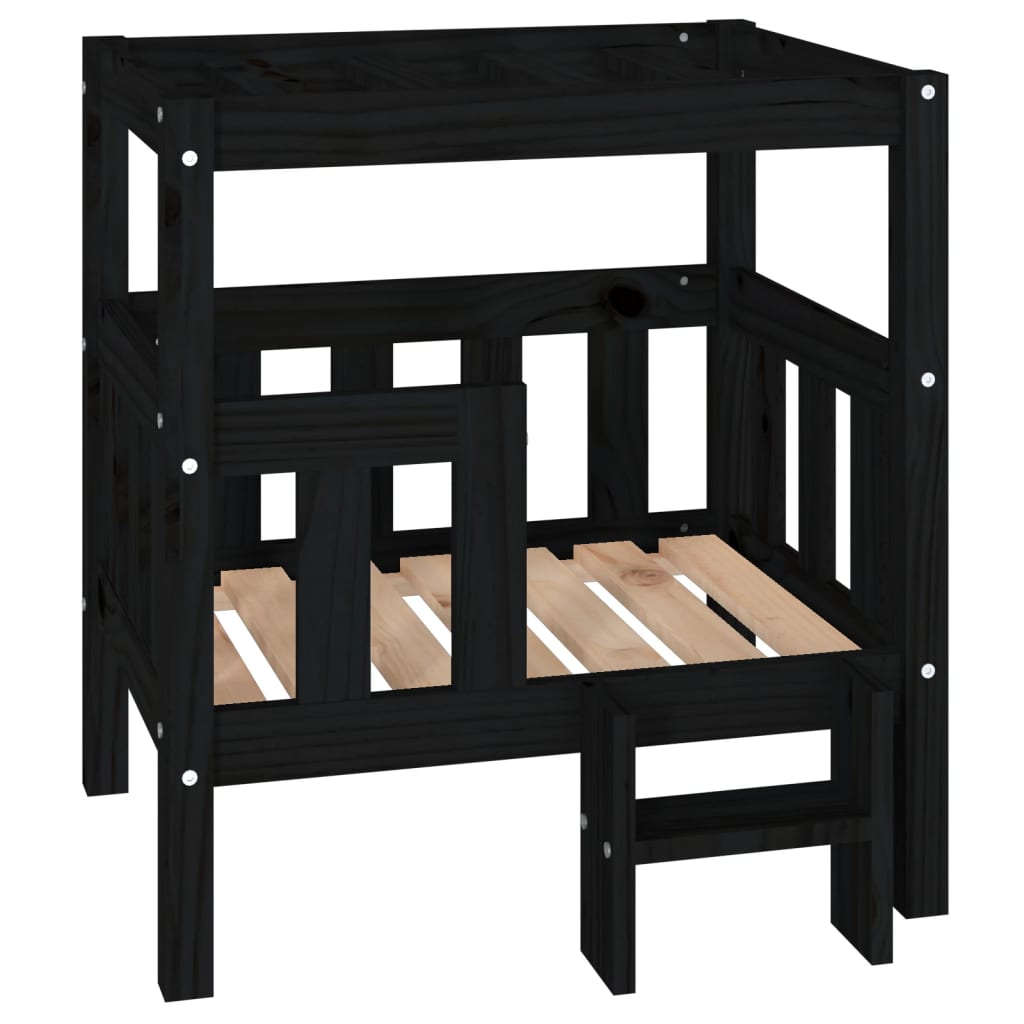 Vidaxl Hond Kuerf 65.5x43x70 cm falen Black