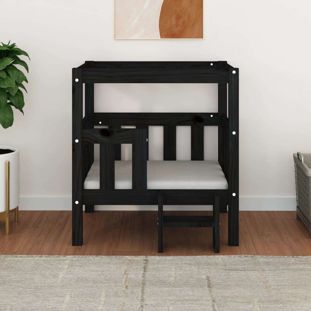 Vidaxl Hond Kuerf 65.5x43x70 cm falen Black