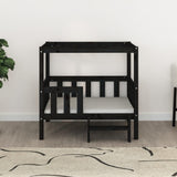 Vidaxl hundkorg 95.5x73.5x90 cm solid tall svart