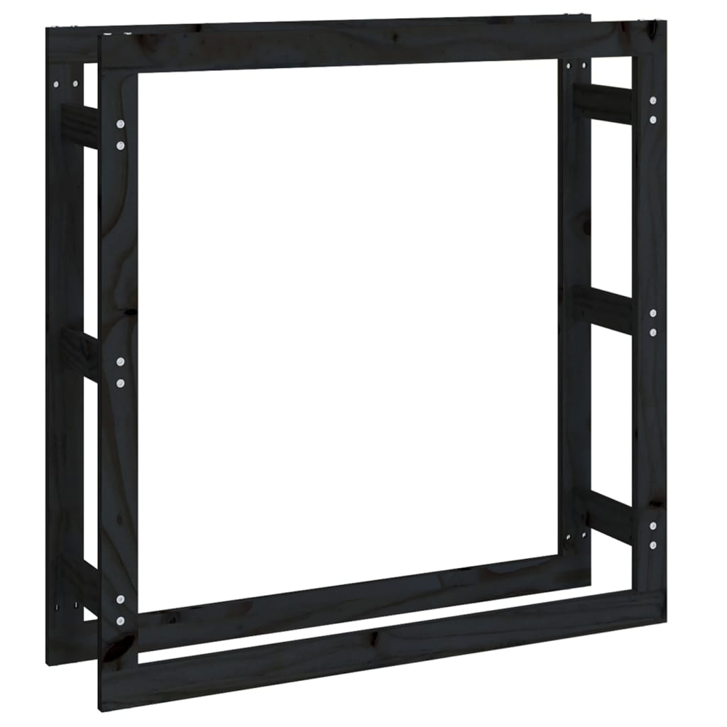 Vidaxl pejs 100x25x100 cm Solid fyrretræ sort