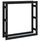 Vidaxl pejs 100x25x100 cm Solid fyrretræ sort