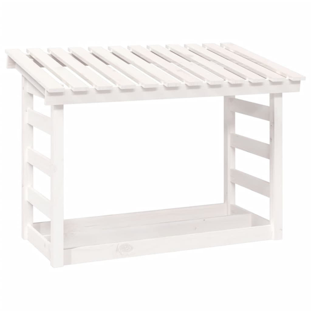 Vidaxl pejs 108x64.5x78 cm Solid fyrretræ hvid