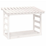 Vidaxl pejs 108x64.5x78 cm Solid fyrretræ hvid