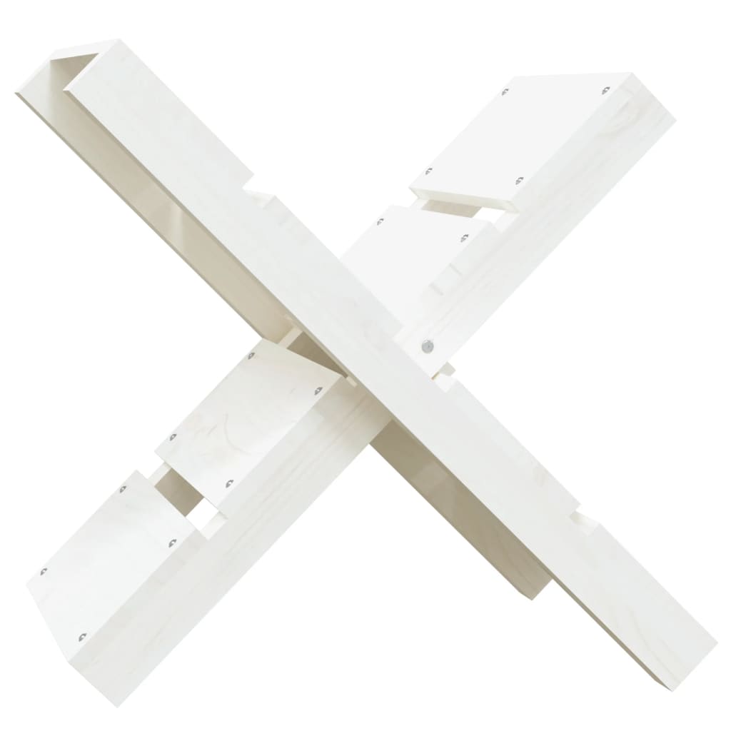 Porta a blocchi in legno Vidaxl 47x39.5x48 cm Pino solido bianco