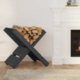 VidaXL wood block holder 47x39.5x48 cm Solid pine Gray