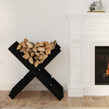 Vidaxl Wood Block Holder 47x39.5x48 cm Solid fyrretræ sort