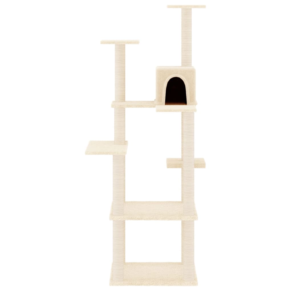 Vidaxl Cat Furniture avec Sisal Scratch Posts 153 cm Crème -Colored