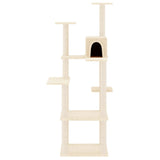 Vidaxl Cat Furniture avec Sisal Scratch Posts 153 cm Crème -Colored
