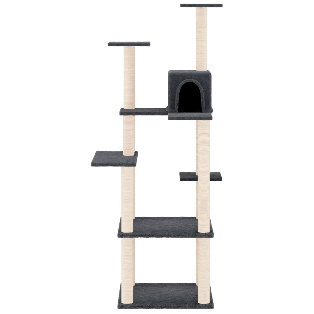 Vidaxl Cat Miwwelen mat Sisal kraazt Posts 153 cm donkel gro