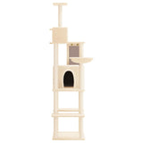 Vidaxl cat furniture with sisal scratching posts 201 cm cream -colored