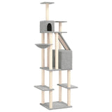 Vidaxl cat furniture with sisal scratching posts 201 cm light gray