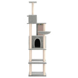 Vidaxl cat furniture with sisal scratching posts 201 cm light gray