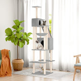 Vidaxl cat furniture with sisal scratching posts 201 cm light gray