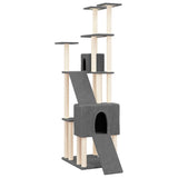 Vidaxl cat furniture with sisal scratching posts 190 cm dark gray