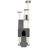 Vidaxl cat furniture with sisal scratching posts 190 cm dark gray