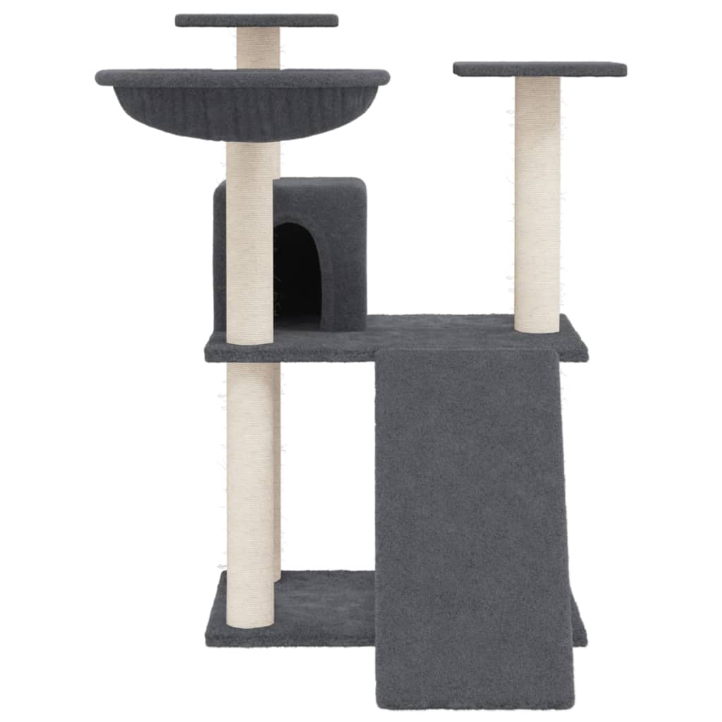 Vidaxl cat furniture with sisal scratching posts 83 cm dark gray