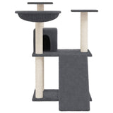 Vidaxl cat furniture with sisal scratching posts 83 cm dark gray