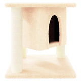 Vidaxl cat furniture with sisal scratching posts 37 cm cream -colored