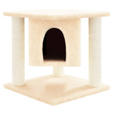 Vidaxl cat furniture with sisal scratching posts 37 cm cream -colored