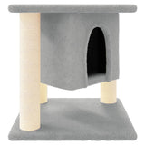 Móveis de gato vidaxl com sisal riscando postagens 37 cm cinza claro