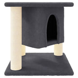 Vidaxl cat furniture with sisal scratching posts 37 cm dark gray