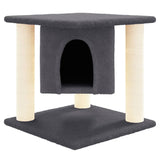 Vidaxl cat furniture with sisal scratching posts 37 cm dark gray