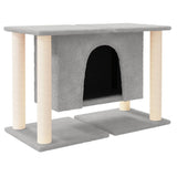 Móveis de gato vidaxl com sisal riscando postagens 50 cm cinza claro