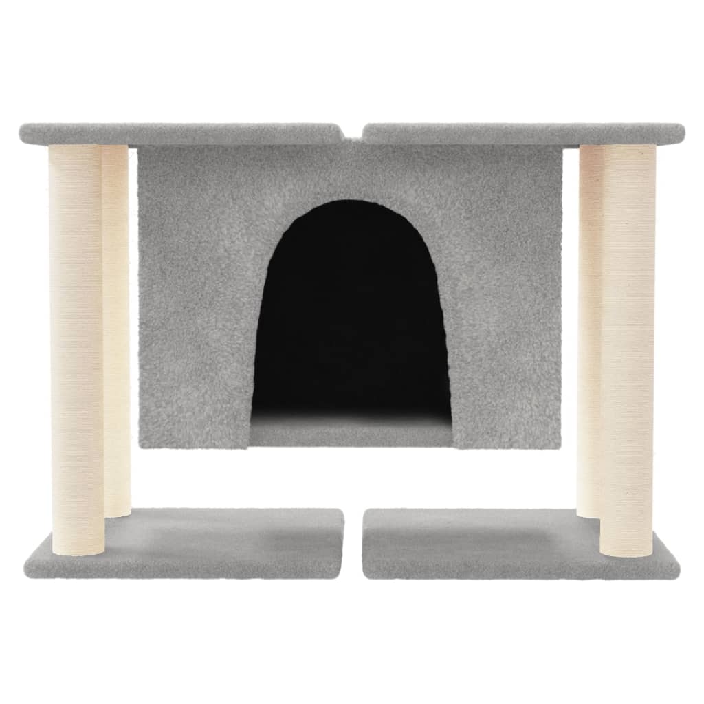 Móveis de gato vidaxl com sisal riscando postagens 50 cm cinza claro