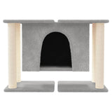 Móveis de gato vidaxl com sisal riscando postagens 50 cm cinza claro