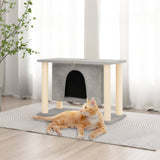 Móveis de gato vidaxl com sisal riscando postagens 50 cm cinza claro