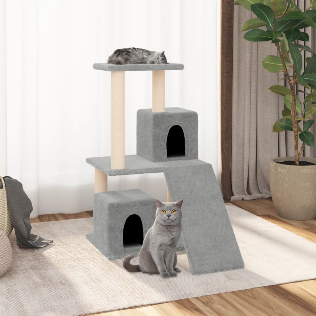 Vidaxl cat furniture with sisal scratching posts 82 cm light gray