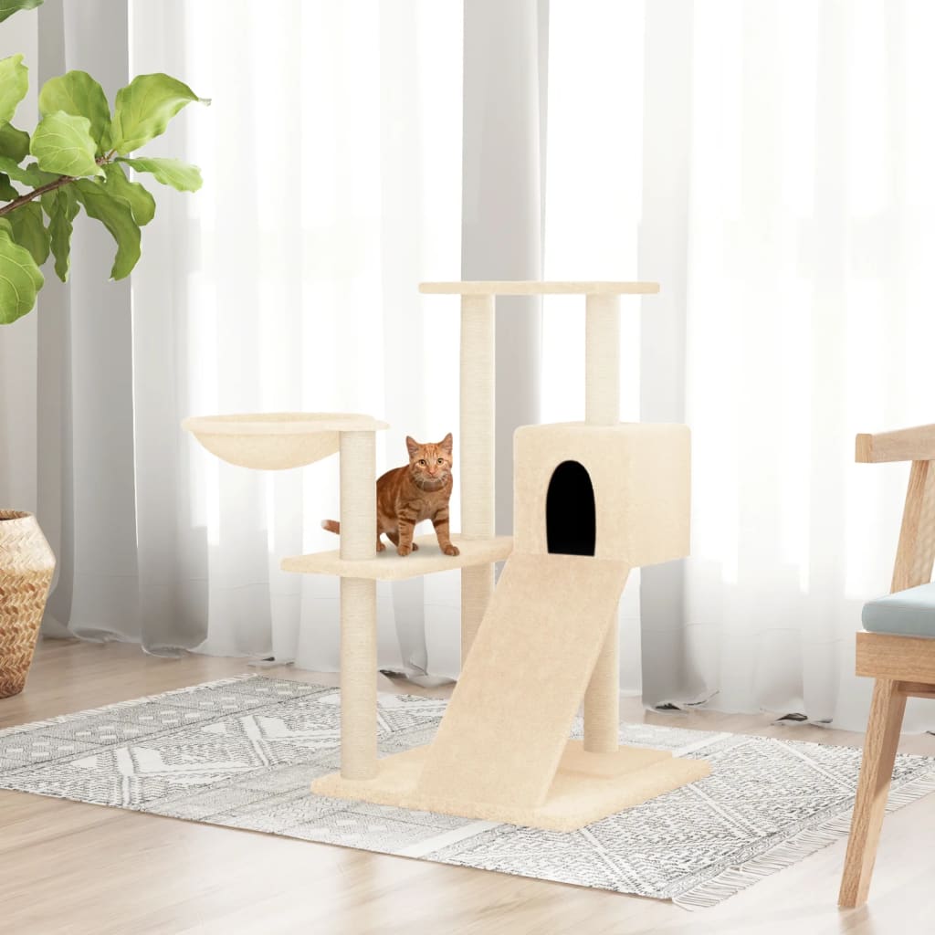 Vidaxl Cat Furniture avec Sisal Scratch Posts 82 cm Crème -Colored
