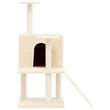Vidaxl kattemøbler med sisal skrabe poster 109 cm creme -farvet