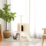 Vidaxl kattemøbler med sisal skrabe poster 109 cm creme -farvet
