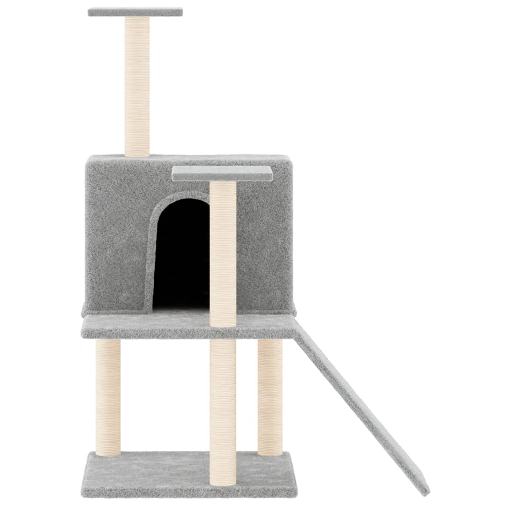 Vidaxl cat furniture with sisal scratching posts 109 cm light gray