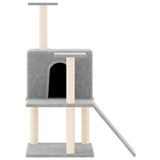 Vidaxl cat furniture with sisal scratching posts 109 cm light gray