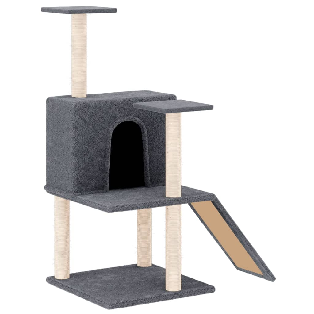 Vidaxl Cat Miwwele mat Sisal kraazt Posts 109 cm donkel gro