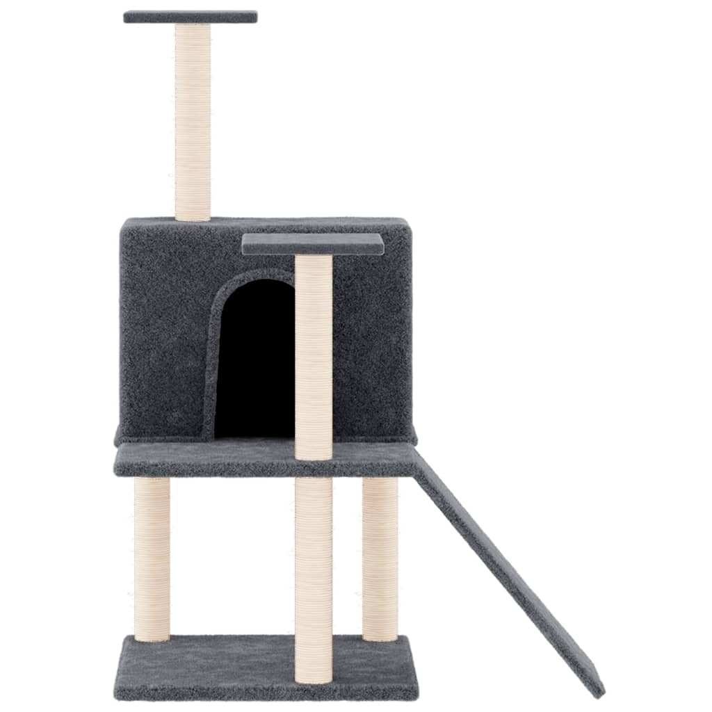 Vidaxl Cat Miwwele mat Sisal kraazt Posts 109 cm donkel gro