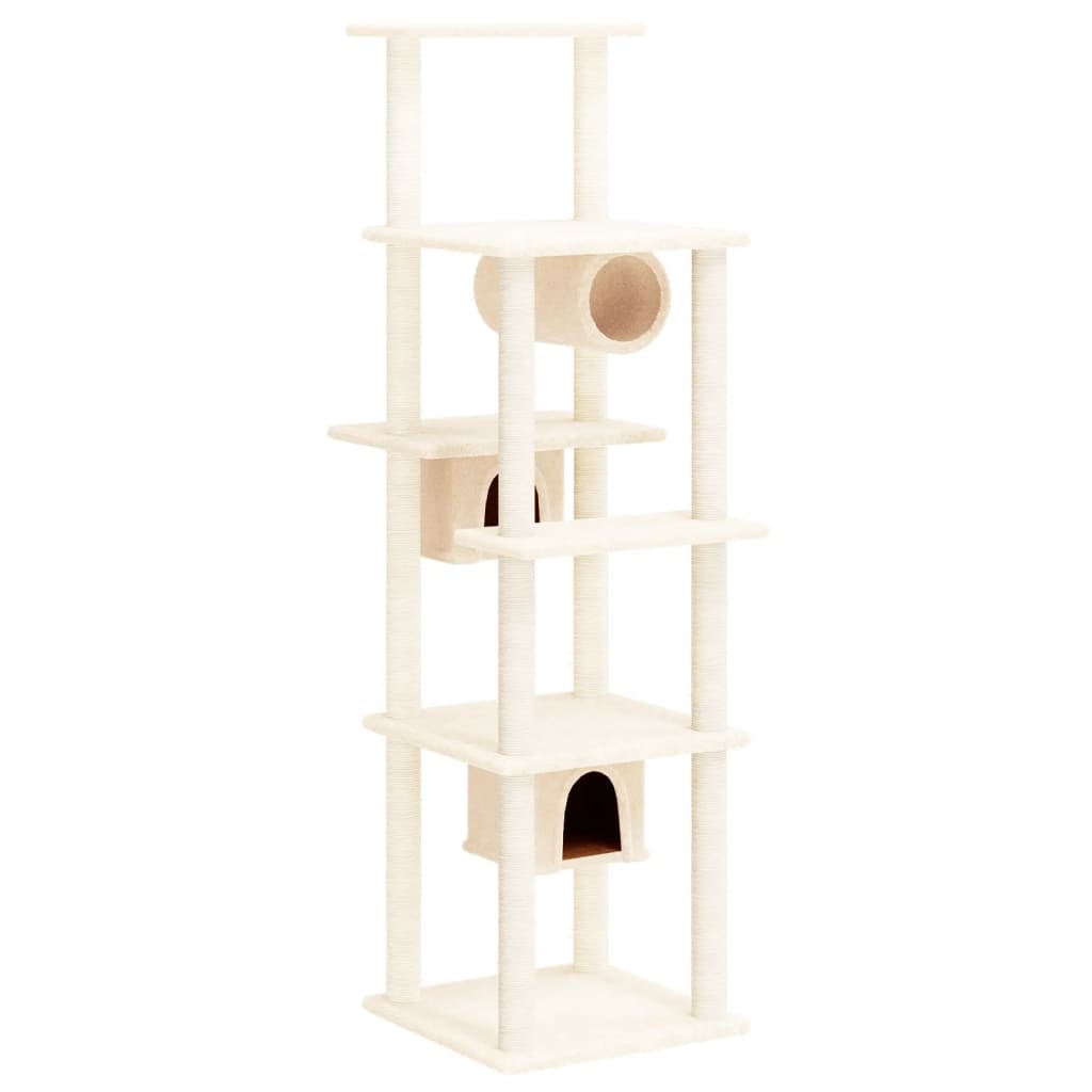 Vidaxl Cat Miwwelen mat Sisal kraazt Posts 169 cm Crème-cmorolored