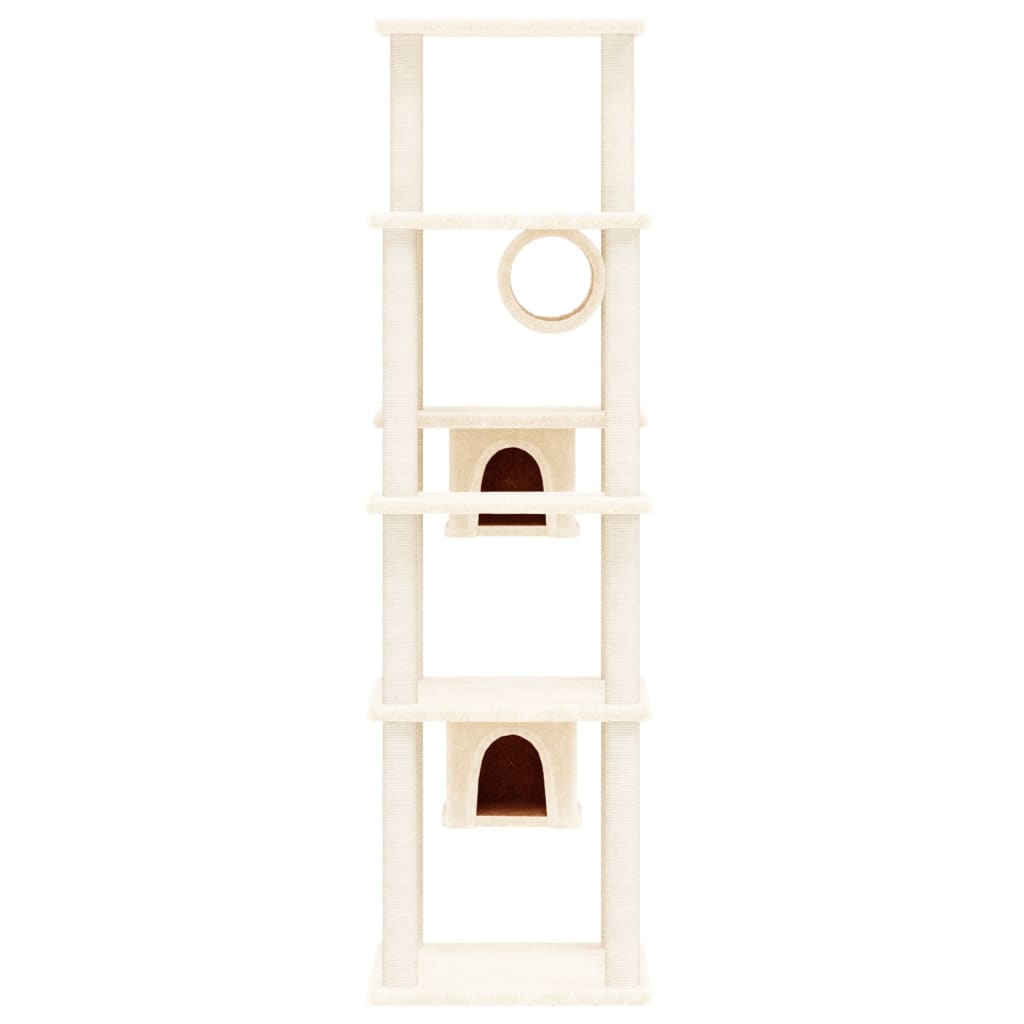 Vidaxl Cat Miwwelen mat Sisal kraazt Posts 169 cm Crème-cmorolored