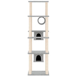 Vidaxl Cat Meubles avec Sisal Scratch Posts 169 cm Gris clair