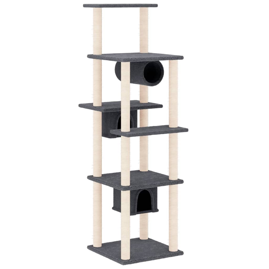 Vidaxl Cat Furniture z Sisal Scrating Posts 169 cm ciemnoszary